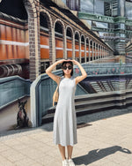 Embroidered Rib Tank Dress