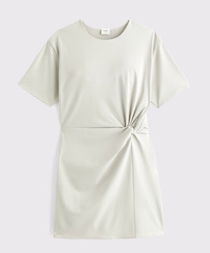 Side Knot Crepe Mini Dress