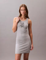 Cotton Rib Logo Graphic Tank Dress