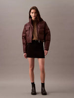 Classic Faux Leather Puffer Jacket