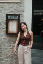 Halter Button Front Tank