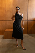 Asymmetrical One Shoulder Knit Dress