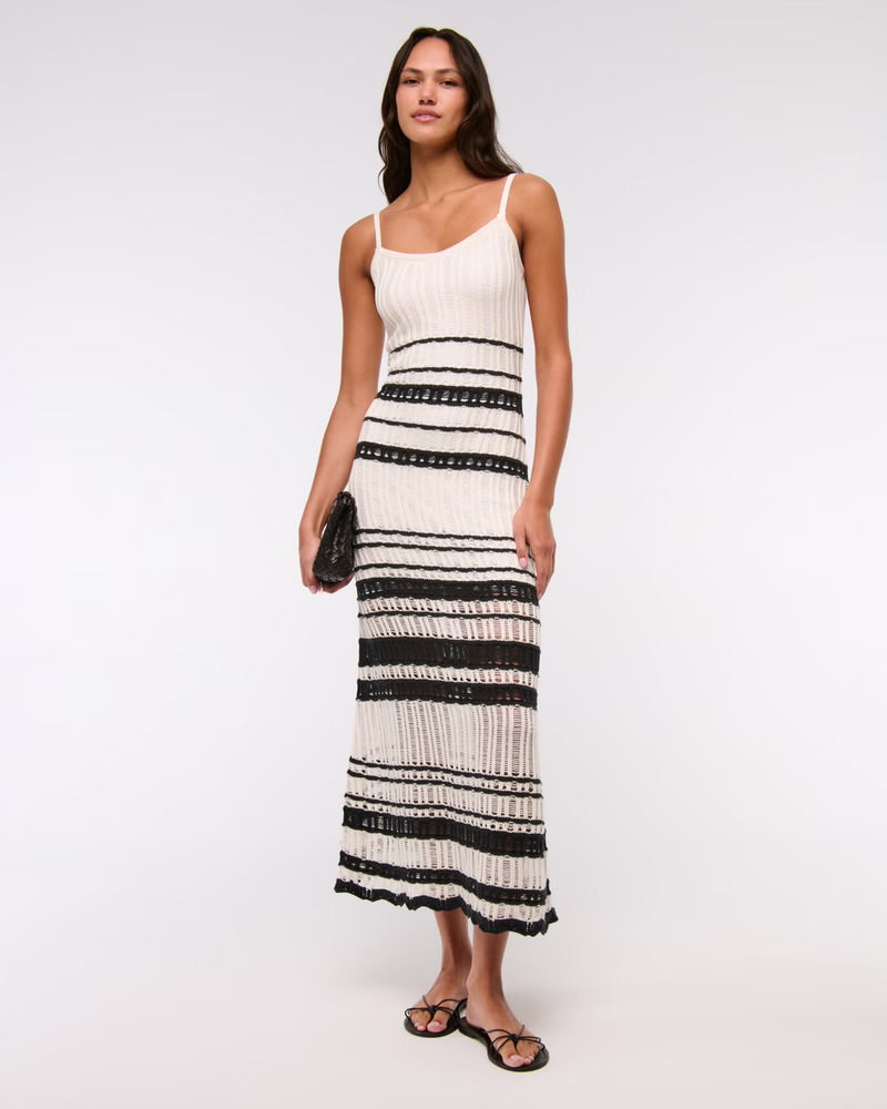 Crochet-Style Maxi Dress