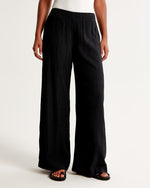 Crinkle Textured Pull-On Pant