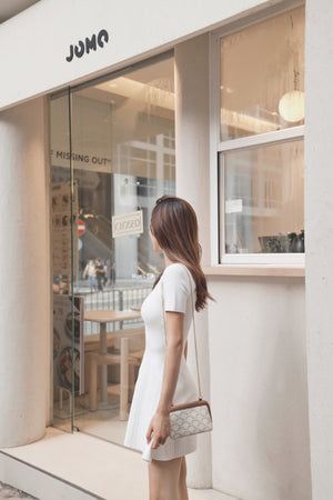 Ribbed Short Sleeve Mini Dress