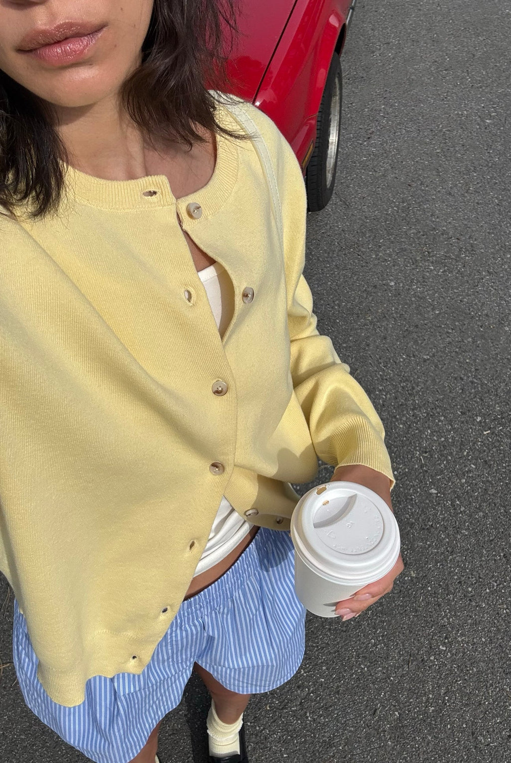 Relaxed Fit Button Front Cardigan