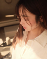 Brushed Ribbed Button Top