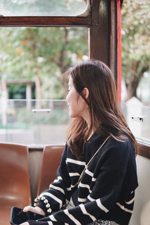 Striped Collared Sweater