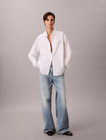 Cotton Poplin Relaxed Button-Down Shirt