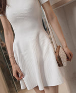 Ribbed Short Sleeve Mini Dress