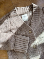 Seed-Stitch Cable Cardigan