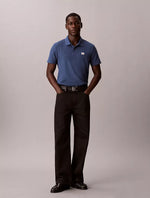 Men Woven Monologo Classic Polo Shirt