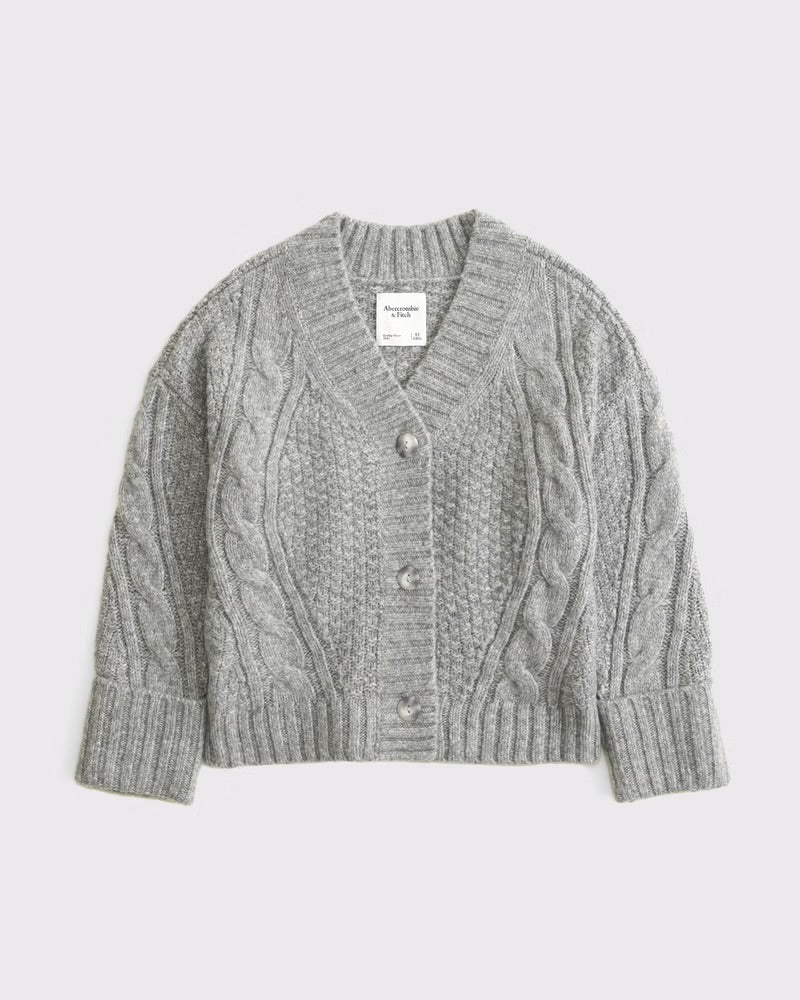 Seed-Stitch Cable Cardigan