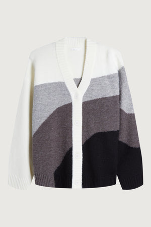 Intarsia Knit Cardigan