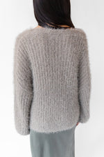 Fuzzy Open Front Cardigan