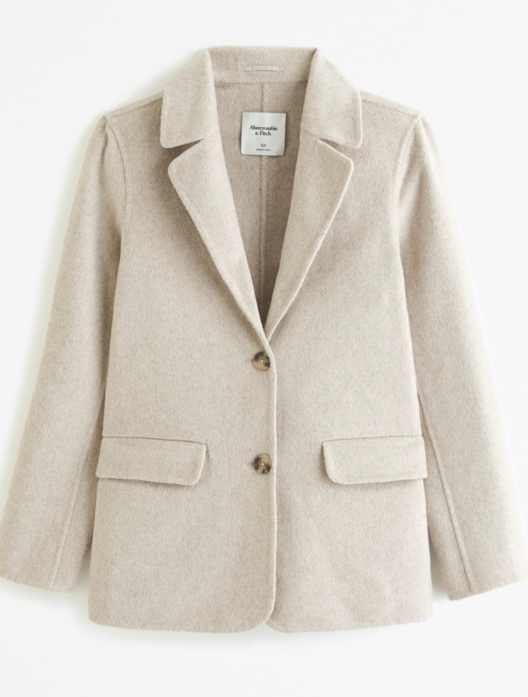Double-Cloth Wool-Blend Blazer Coat