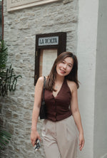 Halter Button Front Tank
