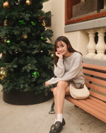 Girls Texture Crewneck Sweater