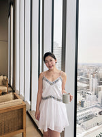 Flowy Embroidered Mini Skort