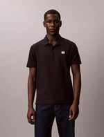 Men Woven Monologo Classic Polo Shirt