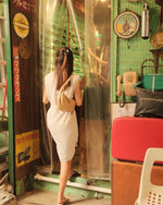Linen-Blend Knee-Length Shirtdress