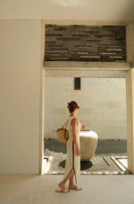 Resort Contrast Midi Knit Dress