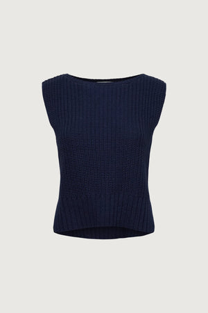 High Neckline Knit Tank