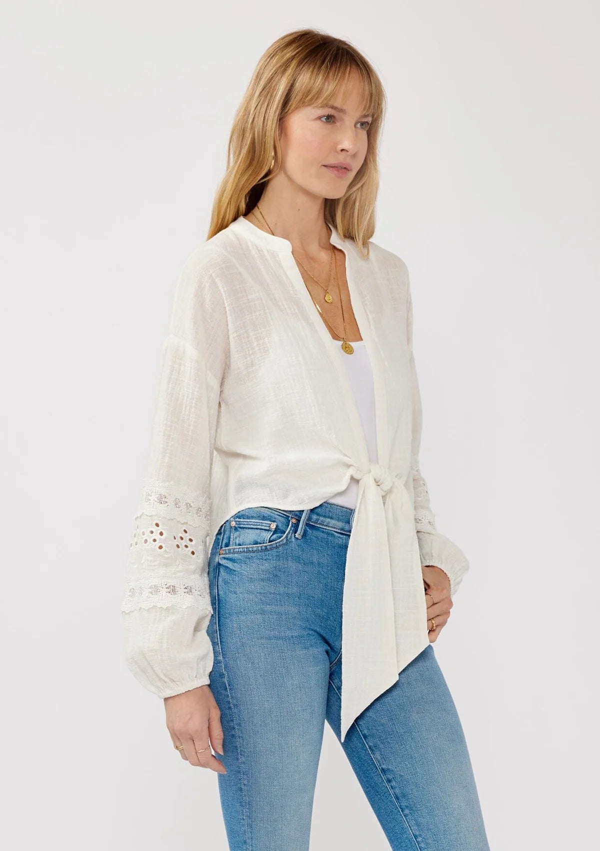 Gina Tie Front Blouse