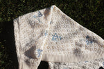 Floral Pointelle Open-Front Shrug Sweater