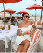 Off Shoulder Fit and Flare Dress