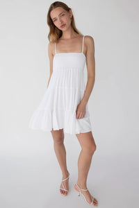Smocked Tiered Mini Dress