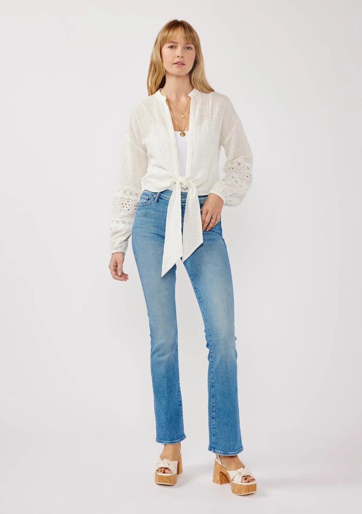 Gina Tie Front Blouse