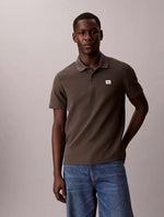 Men Woven Monologo Classic Polo Shirt