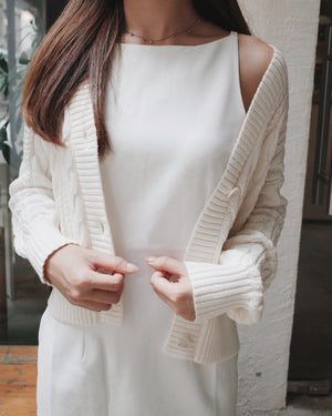 Girls Cropped Cable Stitch Cardigan