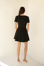 Ribbed Short Sleeve Mini Dress