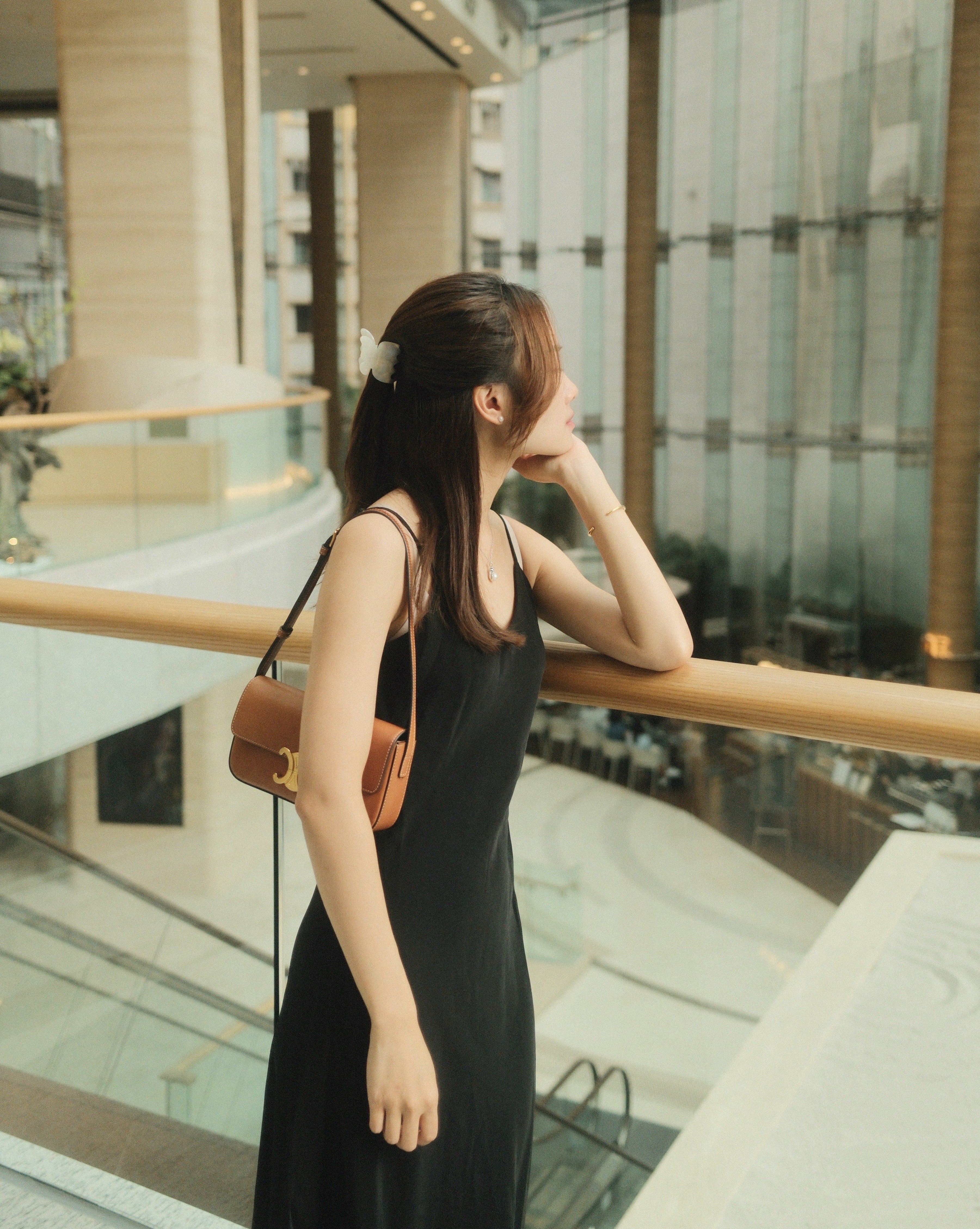 Slip Midi Dress With Mini Scarf