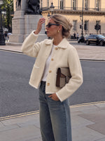 Marine Plaid Sweater Jacket
