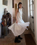 Lace Drawstring Maxi Dress