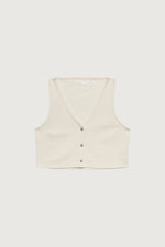 Textured Button Front Tank