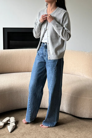 Relaxed Fit Button Front Cardigan