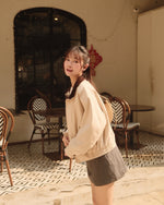 Genevieve Contrast Collar Reversible Jacket