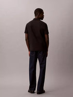 Men Woven Monologo Classic Polo Shirt