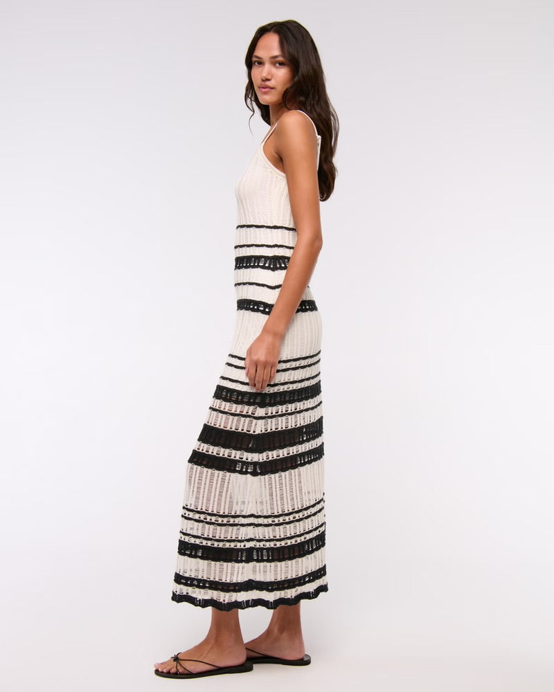Crochet-Style Maxi Dress