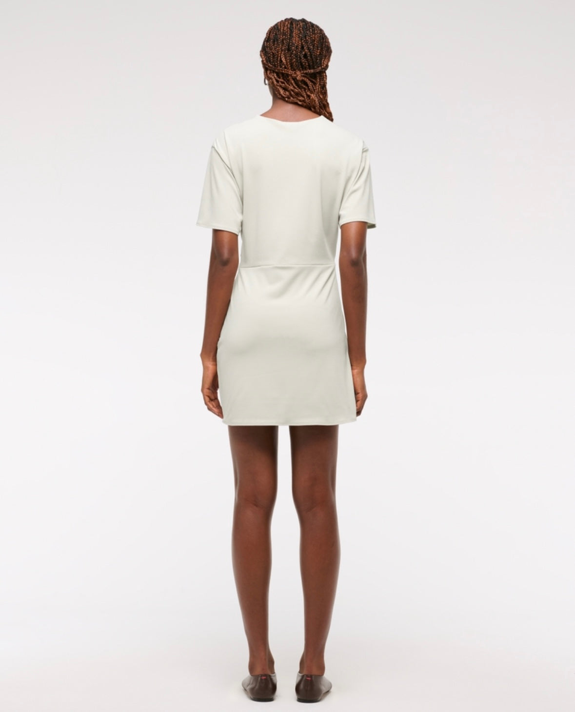 Side Knot Crepe Mini Dress