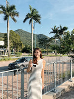 Monologo Rib Stripe Midi Dress