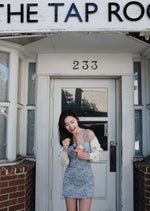 Floral Pointelle Open-Front Shrug Sweater