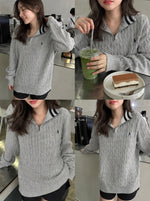 Boys Half Zip Cable Knit Sweater