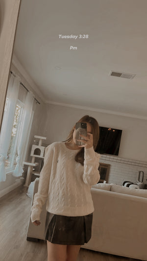 Men Cable Wool-Cashmere Sweater