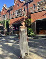 Wist Gathered Floral Sling Dress