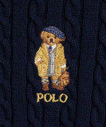 Girls Bear Cableknit Cardigan